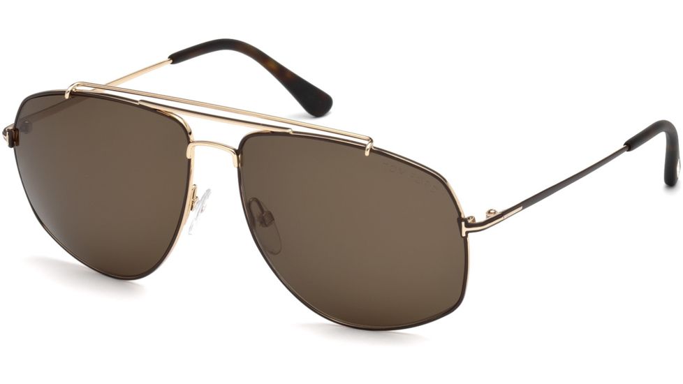 Tom Ford FT0496 Sunglasses - Shiny Rose Gold Frame Color, Roviex Lens Color