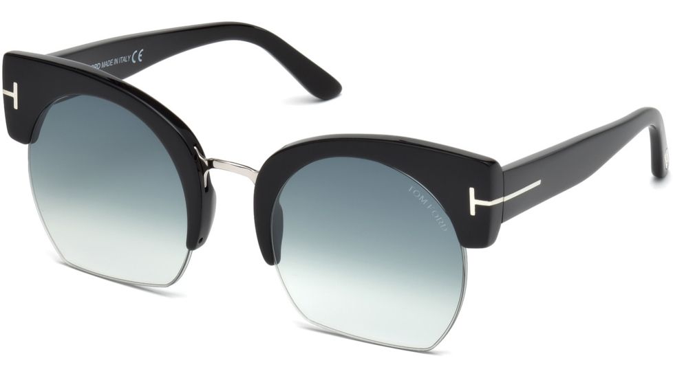 Tom Ford FT0552 Sunglasses - Shiny Black Frame Color, Gradient Blue Lens Color