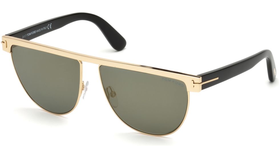 Tom Ford FT0570 Sunglasses - Shiny Rose Gold Frame Color, Smoke Mirror Lens Color