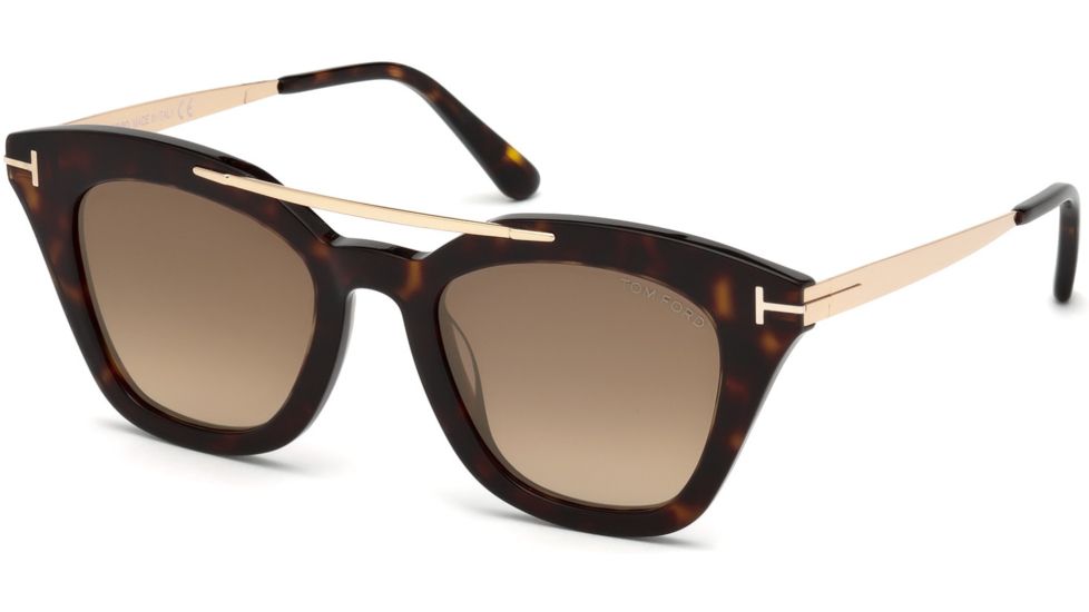 Tom Ford FT0575 Sunglasses - Dark Havana Frame Color, Brown Mirror Lens Color