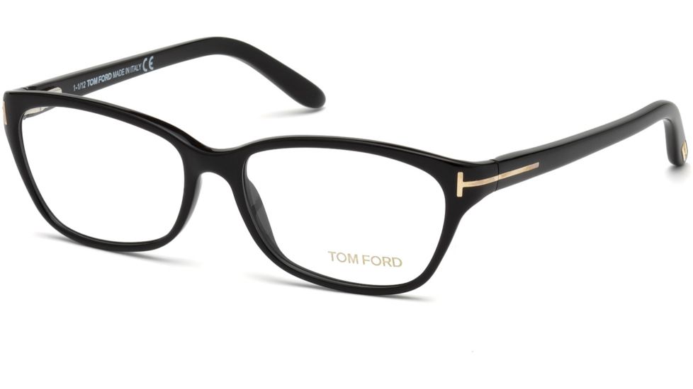 Tom Ford FT5142 Eyeglass Frames - Shiny Black Frame Color, Shiny Black Lens Color