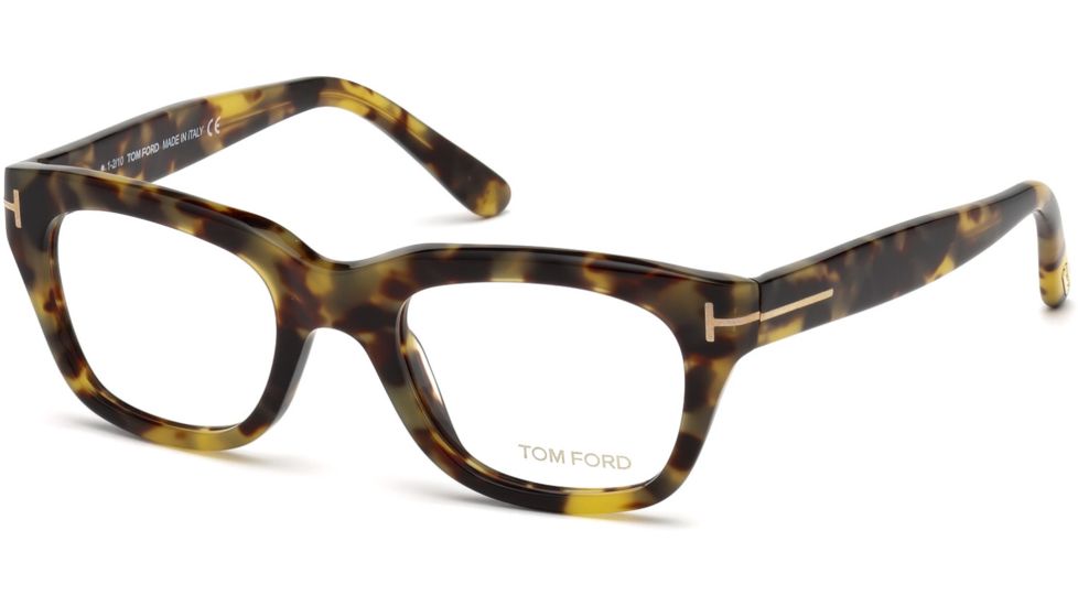 Tom Ford FT5178 Eyeglass Frames - Coloured Havana Frame Color, Coloured Havana Lens Color