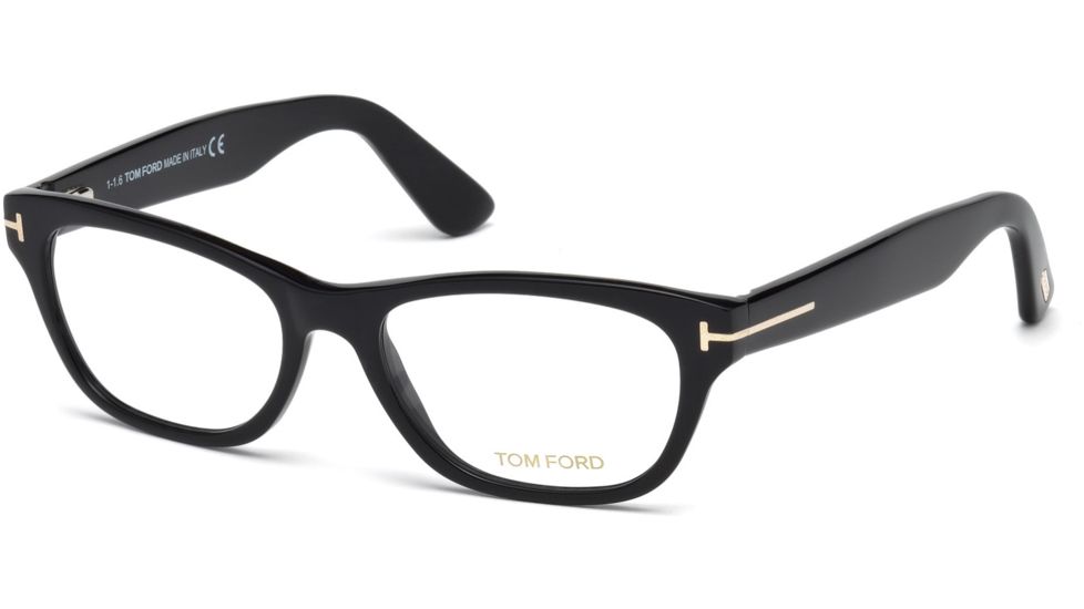 Tom Ford FT5425 Eyeglass Frames - Shiny Black Frame Color, Shiny Black Lens Color