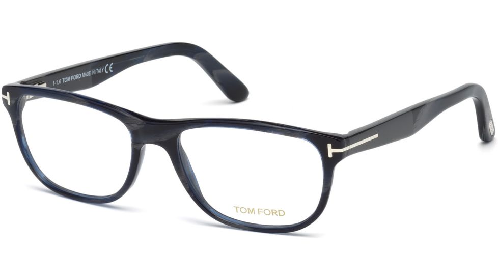 Tom Ford FT5430 Eyeglass Frames - Coloured Horn Frame Color, Coloured Horn Lens Color