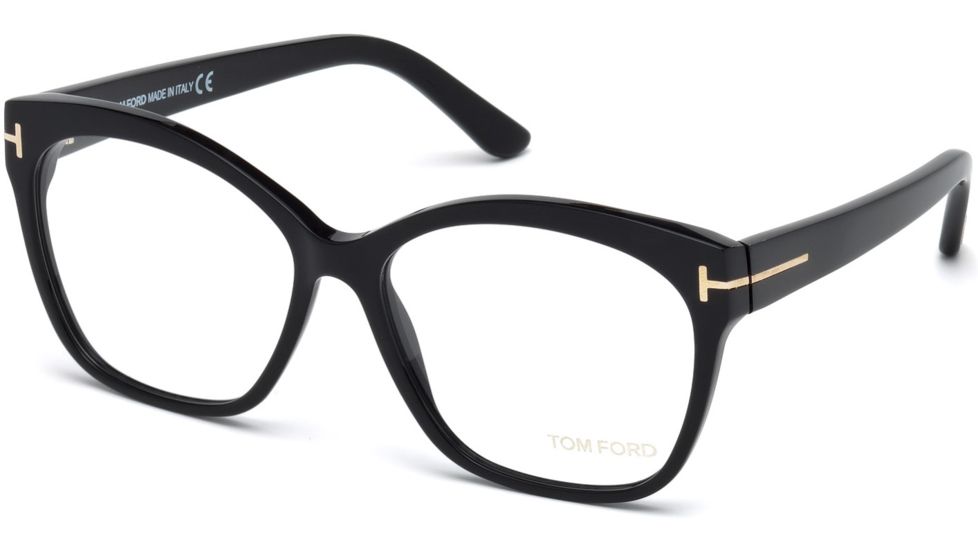 Tom Ford FT5435 Eyeglass Frames - Shiny Black Frame Color