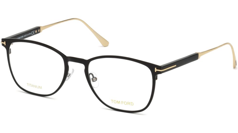 Tom Ford FT5483 Eyeglass Frames - Shiny Black Frame Color, Shiny Black Lens Color