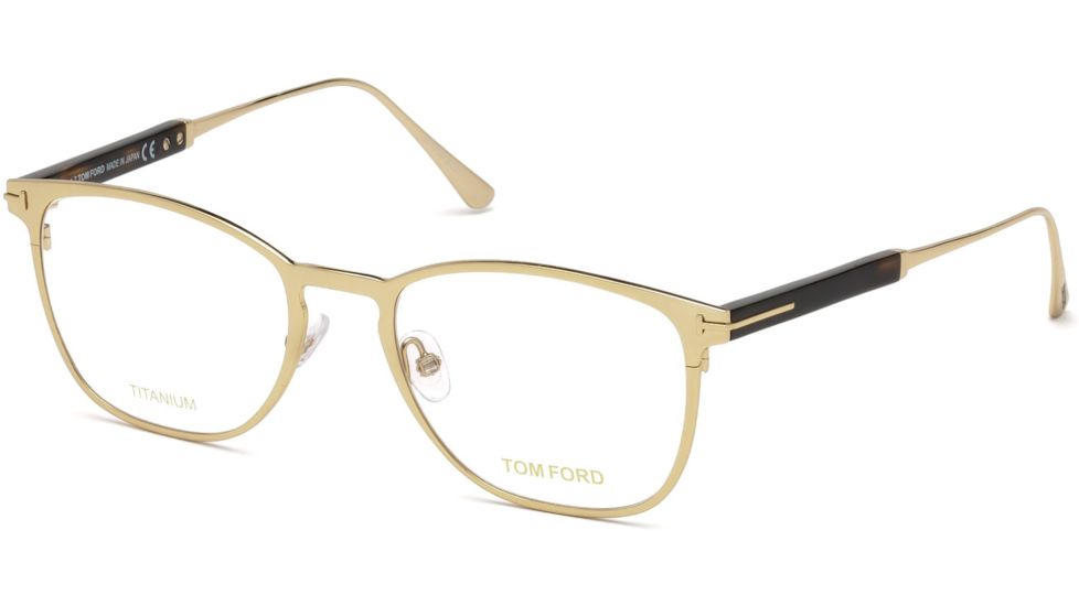 Tom Ford FT5483 Eyeglass Frames - Shiny Rose Gold Frame Color, Shiny Rose Gold Lens Color