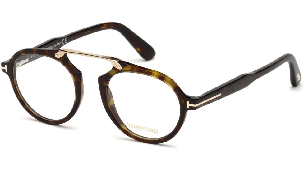 Tom Ford FT5494 Eyeglass Frames - Dark Havana Frame Color, Dark Havana Lens Color