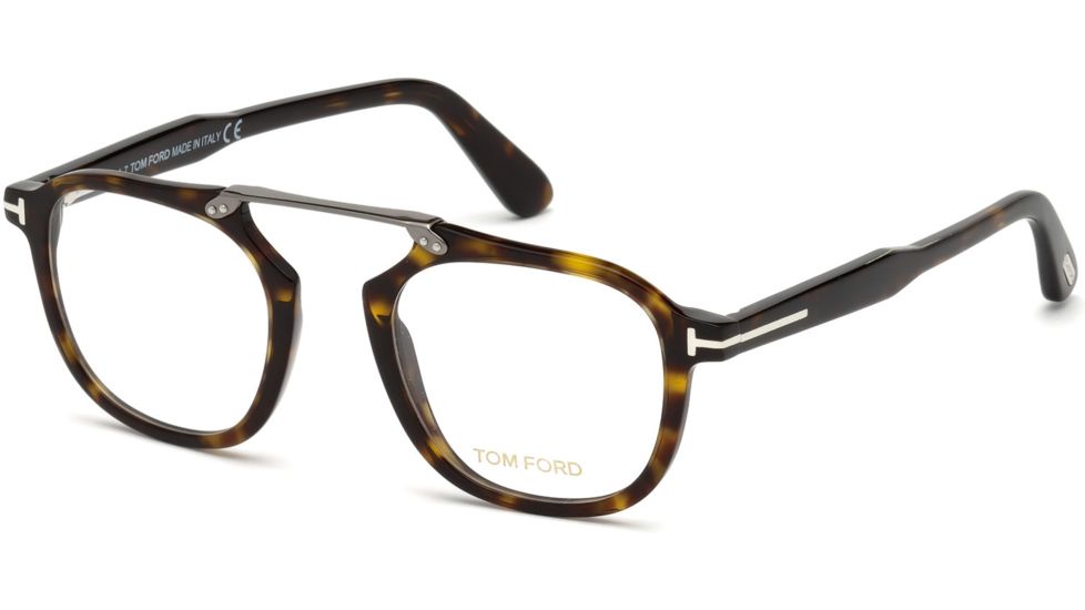Tom Ford FT5495 Eyeglass Frames - Dark Havana Frame Color
