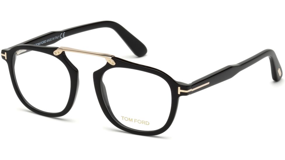 Tom Ford FT5495 Eyeglass Frames - Shiny Black Frame Color