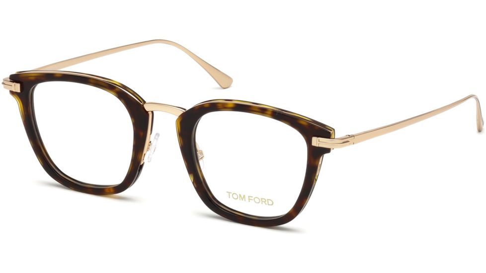 Tom Ford FT5496 Eyeglass Frames - Dark Havana Frame Color, Dark Havana Lens Color