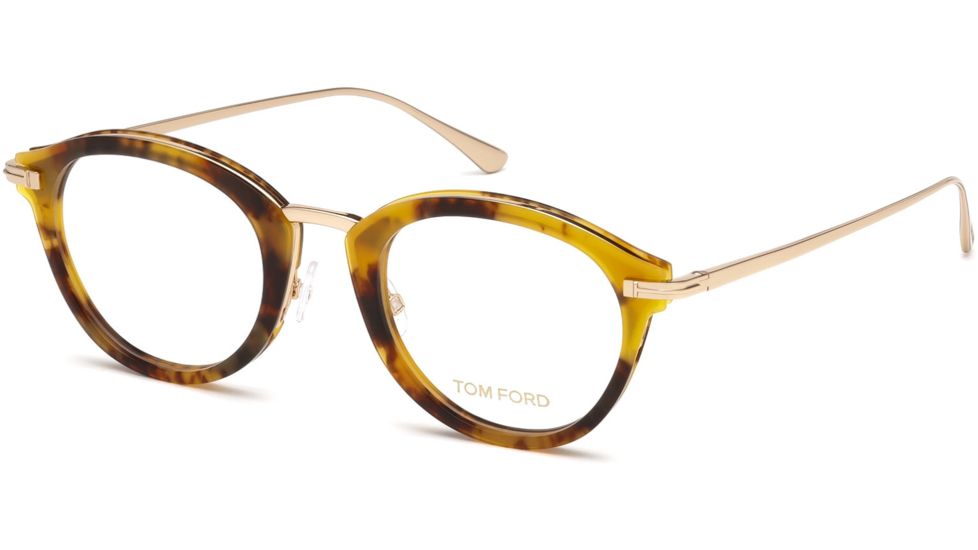 Tom Ford FT5497 Eyeglass Frames - Coloured Havana Frame Color