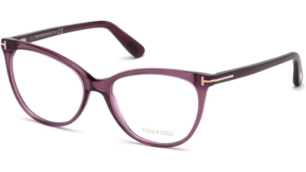 Tom Ford FT5513 Eyeglass Frames - Shiny Violet Frame Color