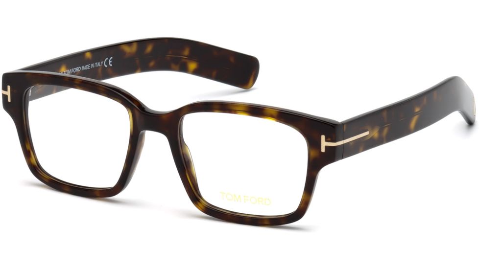 Tom Ford FT5527 Eyeglass Frames - Dark Havana Frame Color, Dark Havana Lens Color