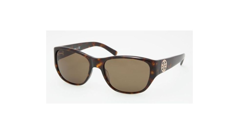 Tory Burch TY 7012 Sunglasses Styles Tortoise Frame / Brown Solid Lenses, 510-73-5517