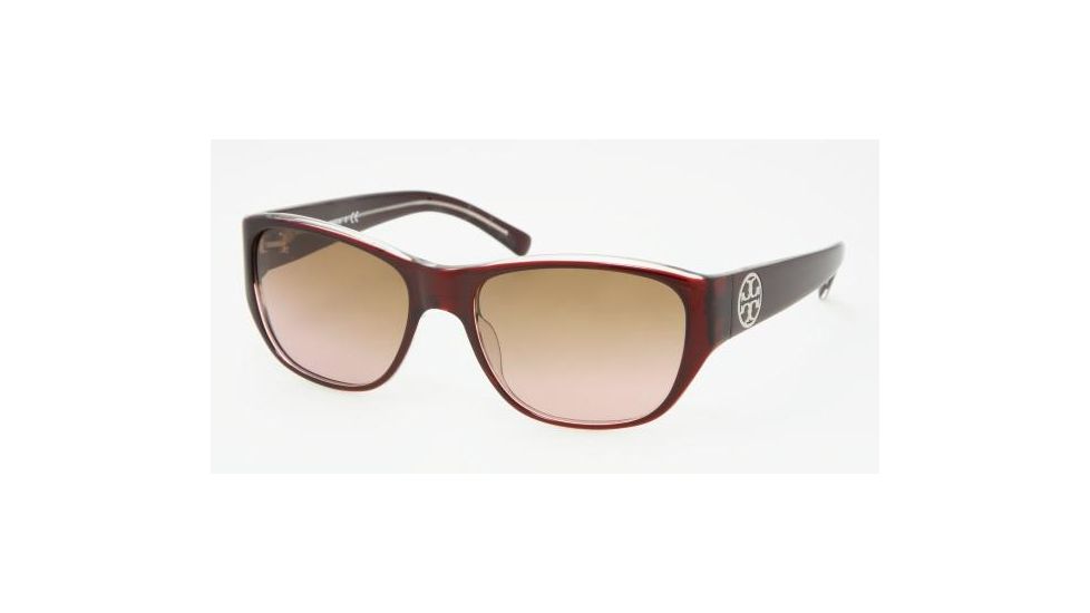 Tory Burch TY 7012 Sunglasses Styles Wine/Clear Frame / Brown Rose Lenses, 840-14-5517