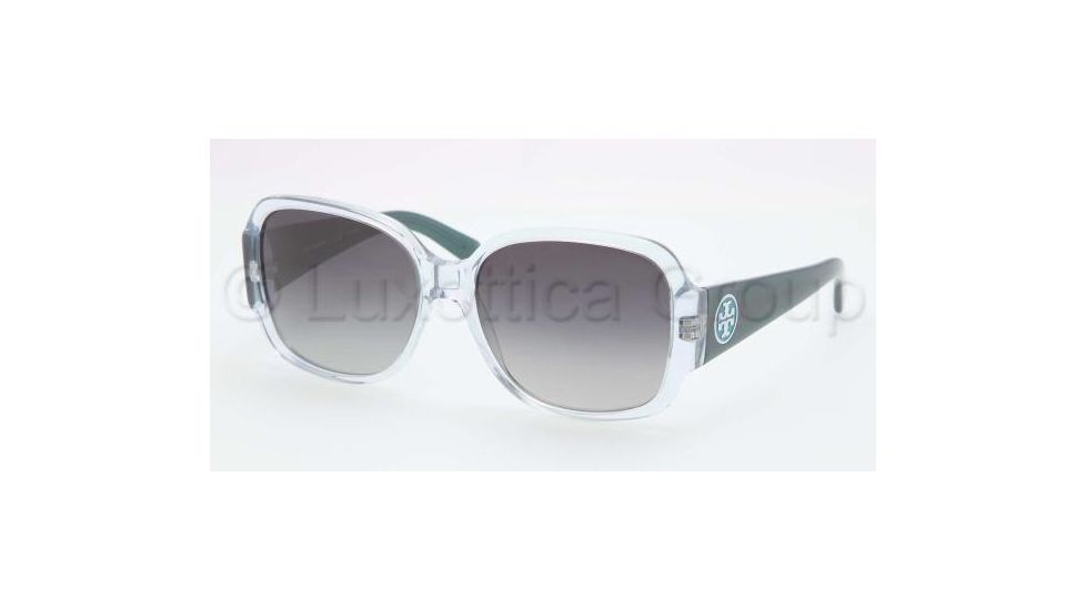 Tory Burch TY 7047 TY7047 Sunglasses 1147T3-5816 - Clear Turquoise Frame, Grey Gradient Polarized Lenses