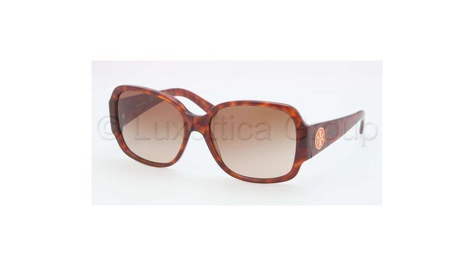 Tory Burch TY 7047 TY7047 Sunglasses 838/13-5816 - Amber Tort Frame, Brown Gradient Lenses