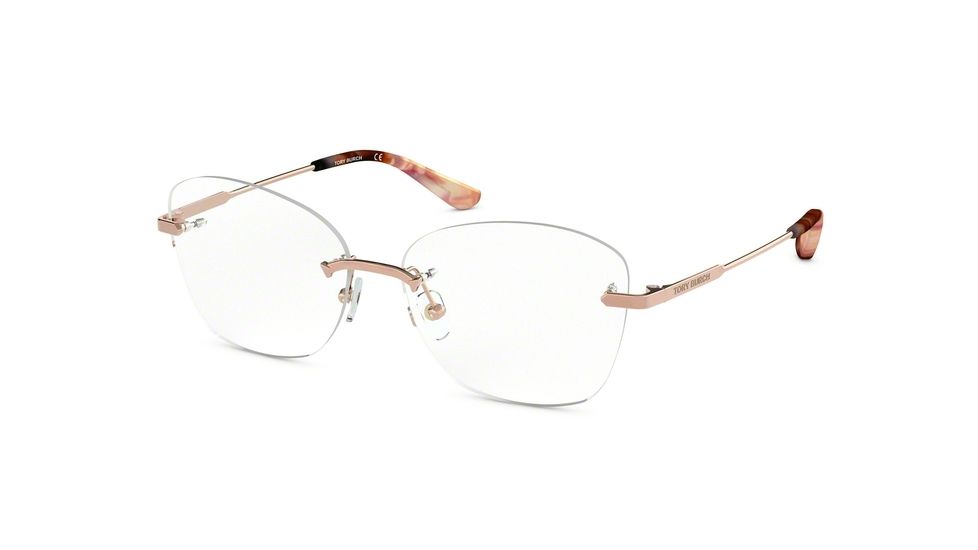 Tory Burch TY1058 Prescription Eyeglasses, 54mm, Rose Gold, TY1058-3254-54-SV