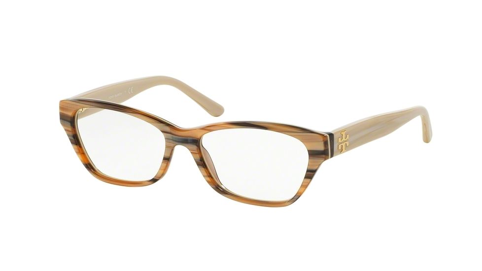 Tory Burch TY2053A Eyeglass Frames 1419-53 - Metallic Brown Horn/beechwood Frame