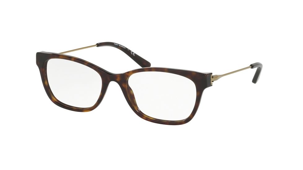 Tory Burch TY2063 Single Vision Prescription Eyeglasses 1033-51 - Dark Tortoise/Gold Frame