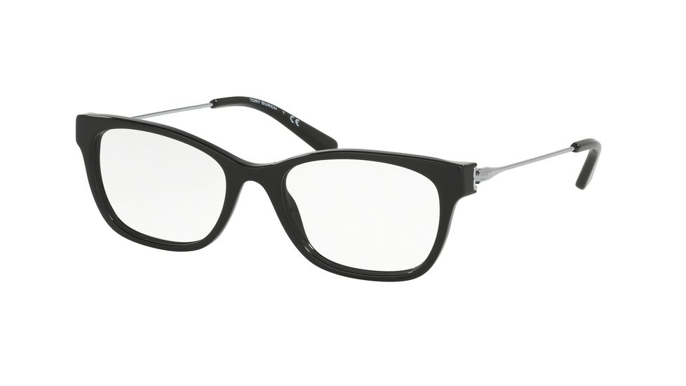 Tory Burch TY2063 Single Vision Prescription Eyeglasses 1390-51 - Black/Silver Frame