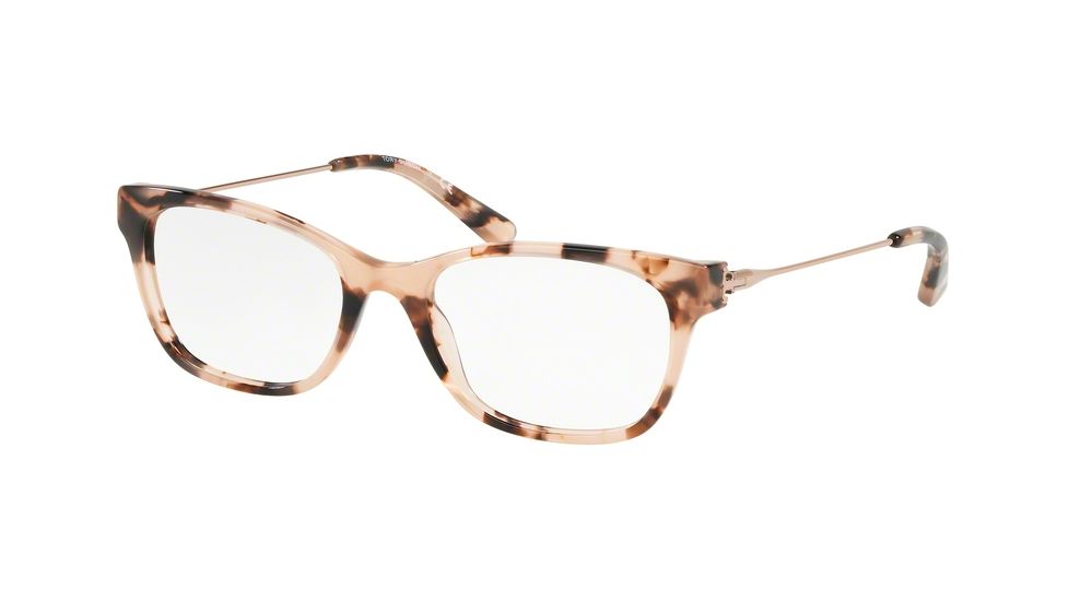 Tory Burch TY2063 Single Vision Prescription Eyeglasses, 51mm, Blush Tort, TY2063-1726-51-SV