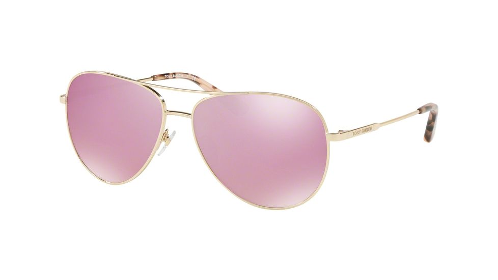 Tory Burch TY6063 Progressive Prescription Sunglasses TY6063-32527V-59 - Lens Diameter 59 mm, Frame Color Light Gold