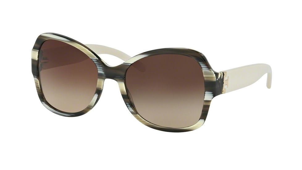 Tory Burch TY7077 Sunglasses 105013-58 - Olive Horn Frame, Smoke Gradient Lenses