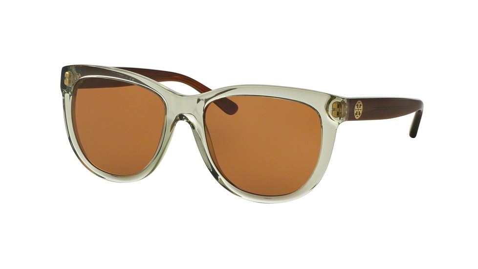 Tory Burch TY7091 Progressive Prescription Sunglasses TY7091-154573-55 - Lens Diameter 55 mm, Frame Color Crystal Bottle Green/amber