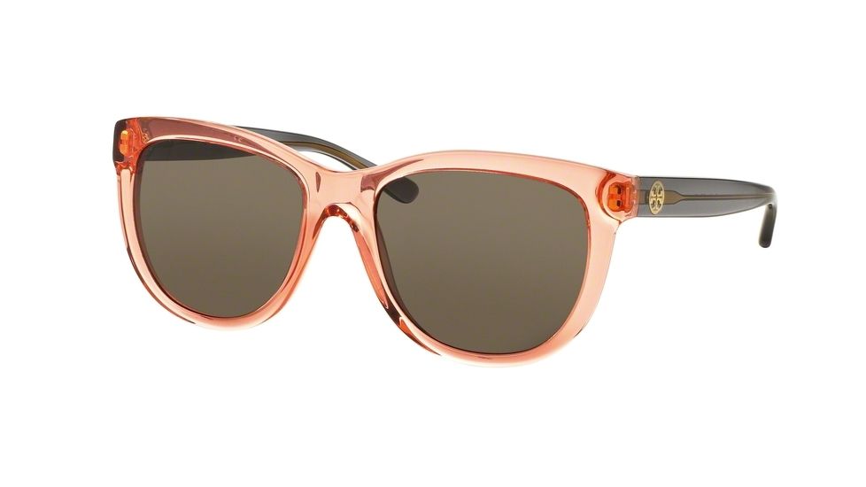 Tory Burch TY7091 Progressive Prescription Sunglasses TY7091-15463-55 - Lens Diameter 55 mm, Frame Color Crystal Poppy/charcoal
