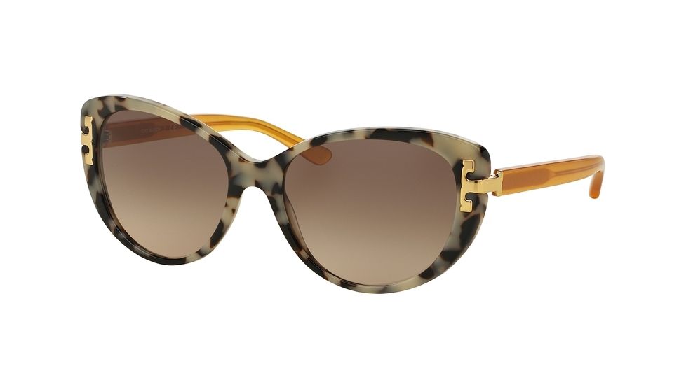 Tory Burch TY7092A Bifocal Prescription Sunglasses TY7092A-15496G-56 - Lens Diameter 56 mm, Frame Color Black White Tort/marigold