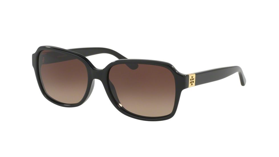 Tory Burch TY7098 Sunglasses 137713-55 - Black Frame, Dark Brown Gradient Lenses