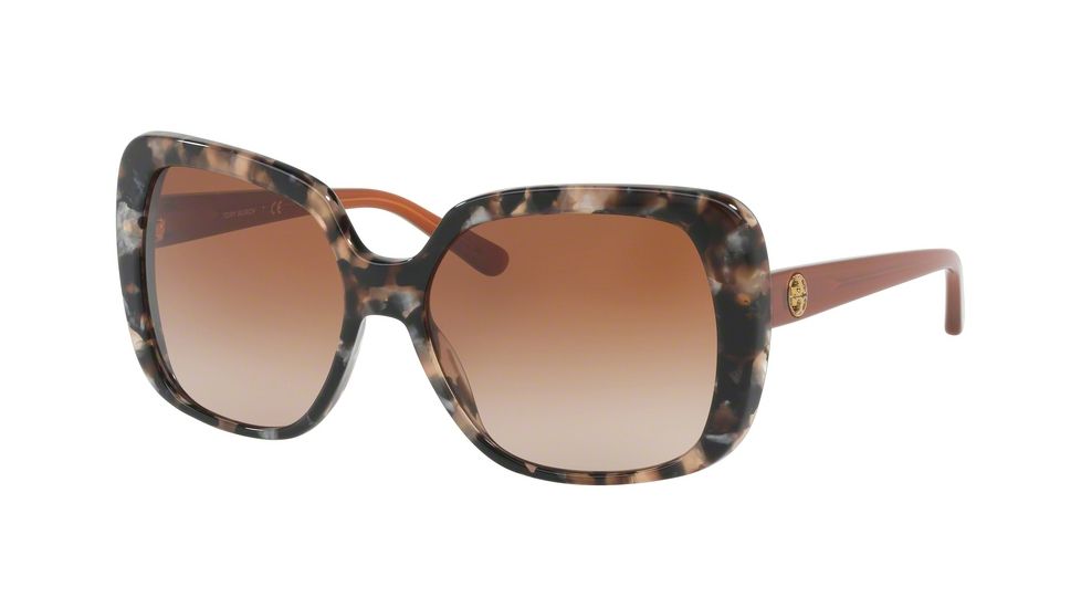 Tory Burch TY7112 Progressive Prescription Sunglasses TY7112-168213-57 - Lens Diameter 57 mm, Frame Color Pearl Brown Tort
