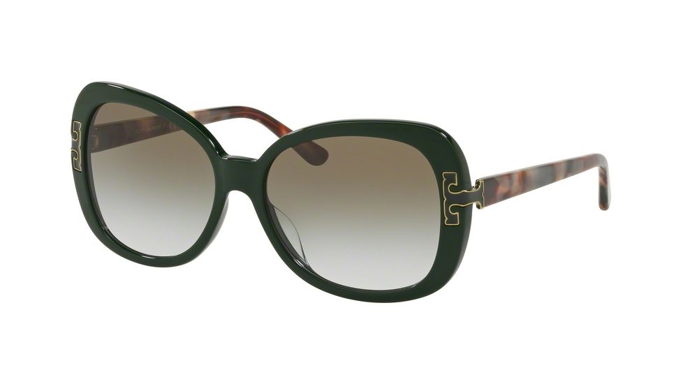 Tory Burch TY7133U Sunglasses 13718E-57 - Racing Green Frame, Green Gradient Lenses