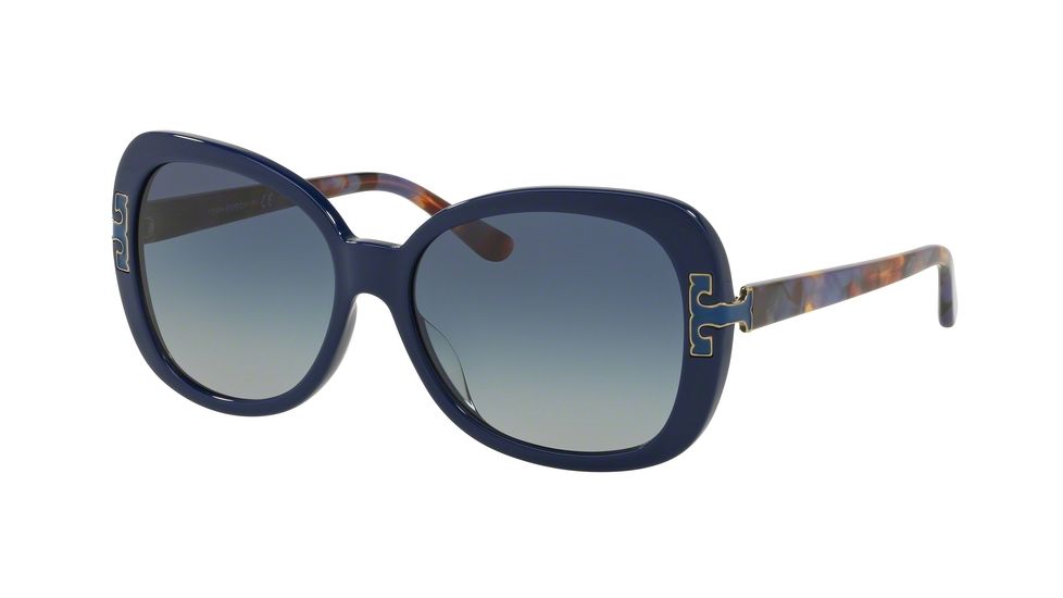 Tory Burch TY7133U Sunglasses 17104L-57 - Navy Frame, Blue/grey Gradient Lenses