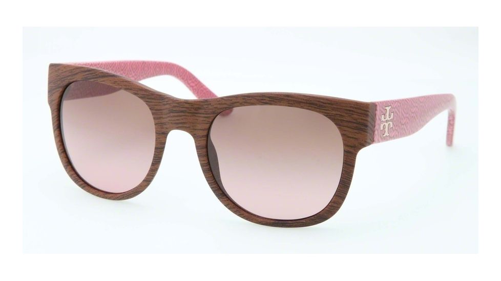 Tory Burch TY9026 Sunglasses 121714-55 - Medium Wood Frame, Brown Rose Gradient Lenses