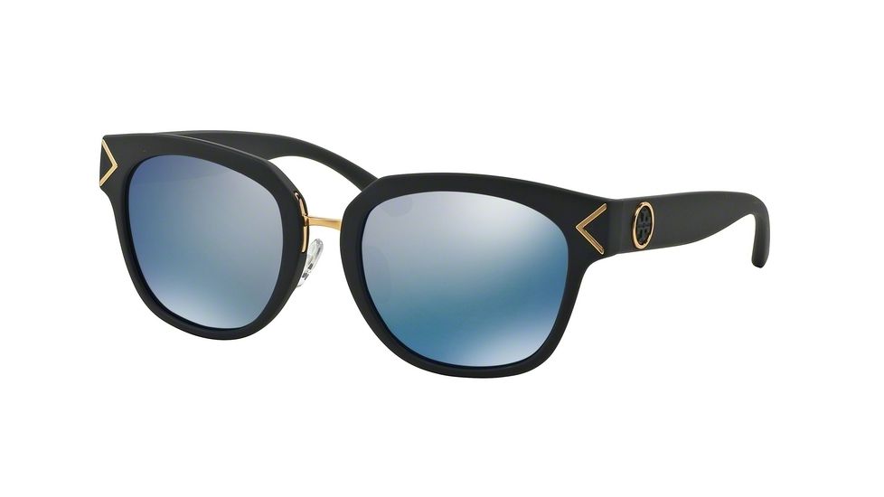 Tory Burch TY9041 Sunglasses 143822-53 - Matte Navy Frame, Blue Flash Polarized Mirror Lenses