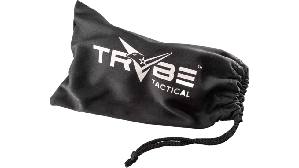 TRYBE Tactical Universal Fit Safety Glasses, Adjustable Wire Core Temples and Nose Piece, Gray Lens, Black, UFSG-GR