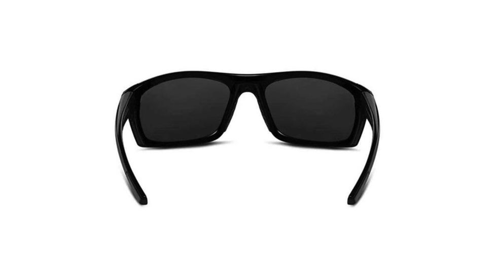 Under Armour Keepz Single Vision Prescription Sunglasses, Shiny Black w/Black Rubber Frame-U8600062-000108SV