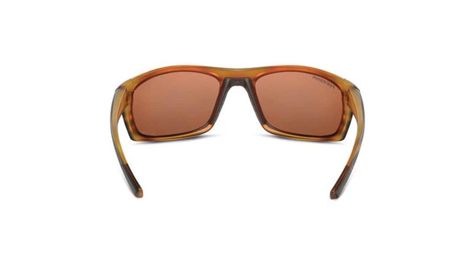 Under Armour Keepz Single Vision Prescription Sunglasses, Woodgrain w/Brown Rubber Frame-U8630062-191928SV