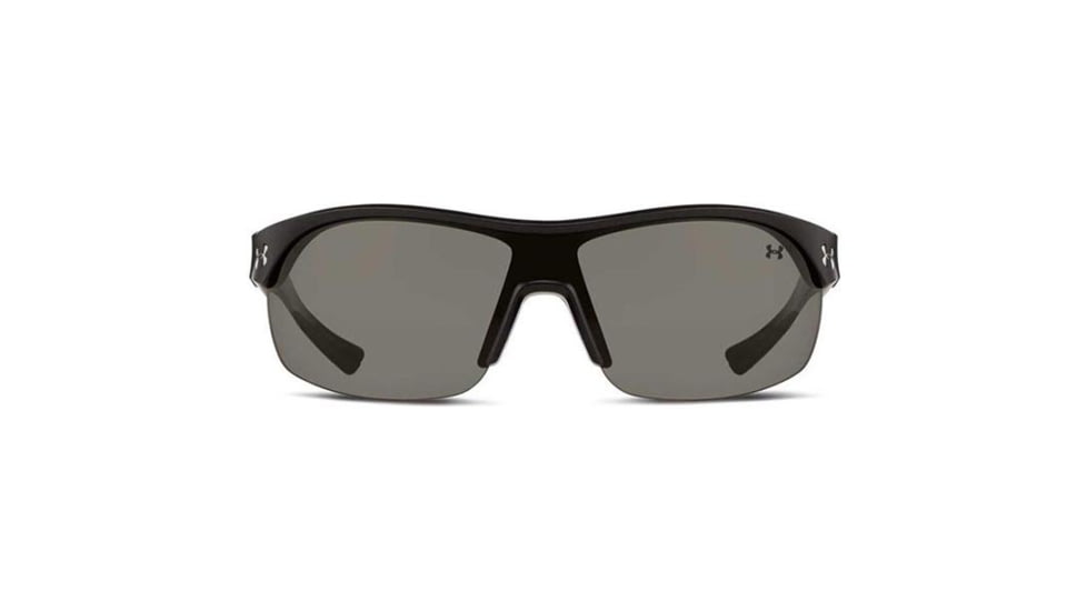 Under Armour Marbella Shield, Satin Black w/Black Rubber, Gray Lens, U8600070-010100