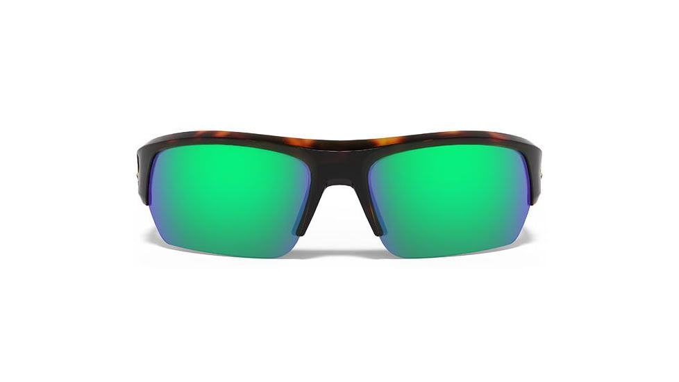 Under Armour Big Shot Sunglasses, Tortosie/Black,Copper Polarized,Green Lens U8630085-960126