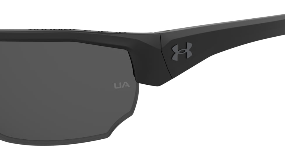 Under Armour Blitzing Sunglasses with Matte Black Frame and Grey Polarized Lens, Medium, UA0012S 003-M9