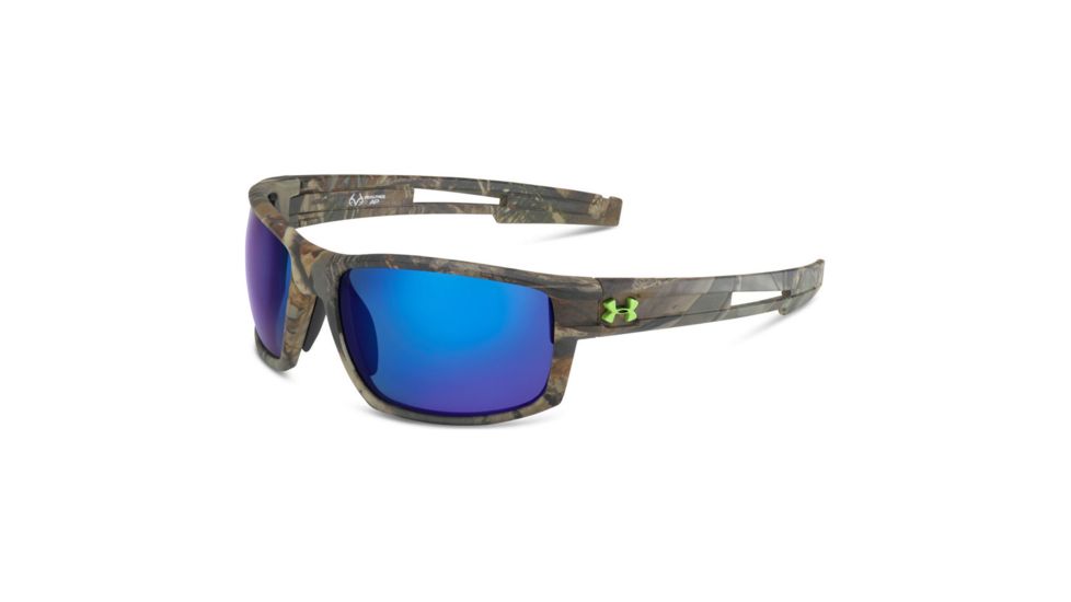 Under Armour Captain Storm Realtree Frame, Grey/Blue Mirror Polarized Lens UAG8630064878768
