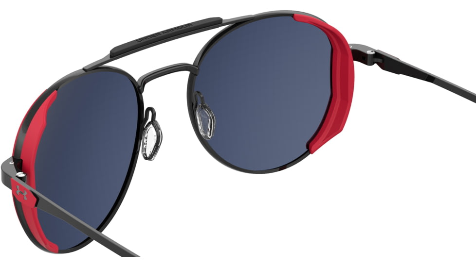 Under Armour Pursuit Sunglasses with Black-Solid Beta Temple Tips Frame and Grey Lens, Medium, UA0008GS CAX-MI