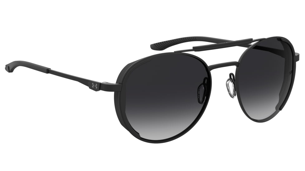 Under Armour Pursuit Sunglasses with Matte Black/Grey Frame and Polarized Gradient Lens, Medium, UA0008GS 003-WJ