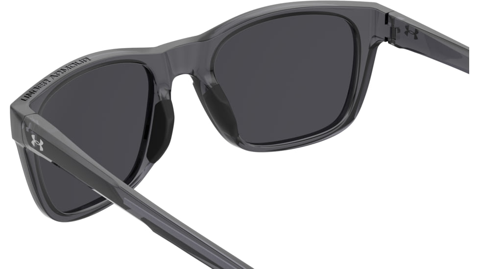 Under Armour Raid Sunglasses with Transparent Grey Frame and Silver Mirror Lens, Medium, UA0013GS KB7-T4
