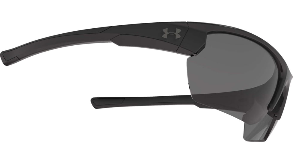 Under Armour UA Propel Sunglasses, Gray Lens, Shiny Black, One Size Fits Most, UA8600106-000100