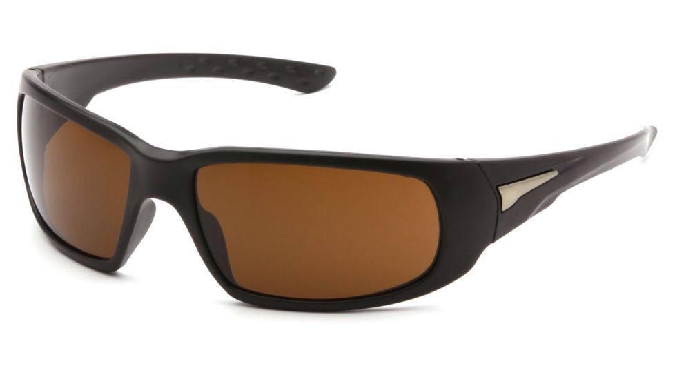 Venture Gear Montello Shooting Glasses, Bronze Anti-Fog Lens, Black Frame VGSB618T